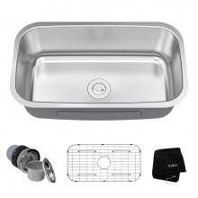 Kraus KBU14 - Premier 31 1/2-inch 16 Gauge Undermount Single Bowl Stainless Steel Kitchen Sink