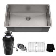 Kraus KHU100-30-100-75MB - KRAUS Standart PRO 30-inch 16 Gauge Undermount Single Bowl Stainless Steel Kitchen Sink with Waste