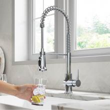 Kraus KFF-1691CH - Britt 2-in-1 Commercial Style Pull-Down Single Handle Water Filter Kitchen Faucet for Reverse Osmo