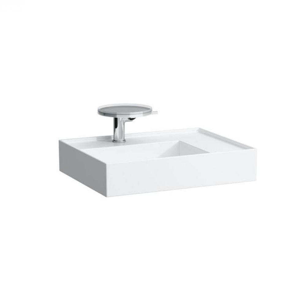 Kartell by Laufen Washbasin, shelf right, with special hidden outlet (600x460mm)