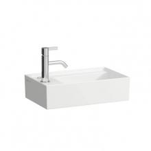 Kartell By Laufen H8153350001121 - Small Washbasin, asymmetric left, 460 x 280 x 120, asymmetric, with tap bank left, without tap hol