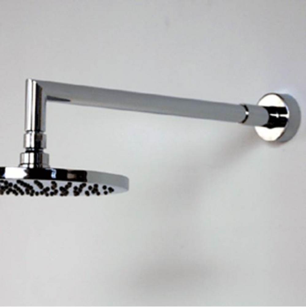 Wall-mount round shower arm with flange