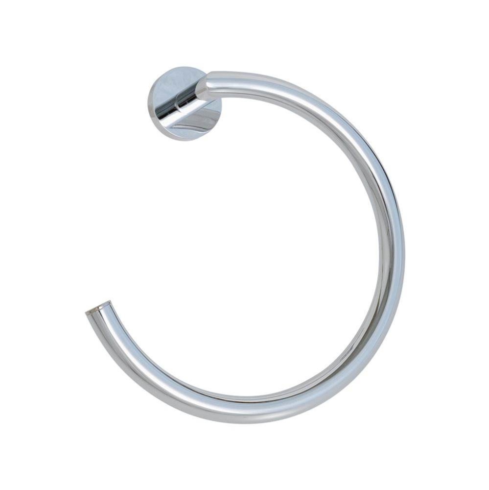 Wall Mount Towel Ring Made of Chrome Plated Brass. W: 7 1/4'', D: 3 1/4''