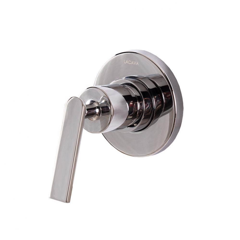 TRIM - Built-in single-lever mixer with round escutcheon and lever handle, requires remote pressur