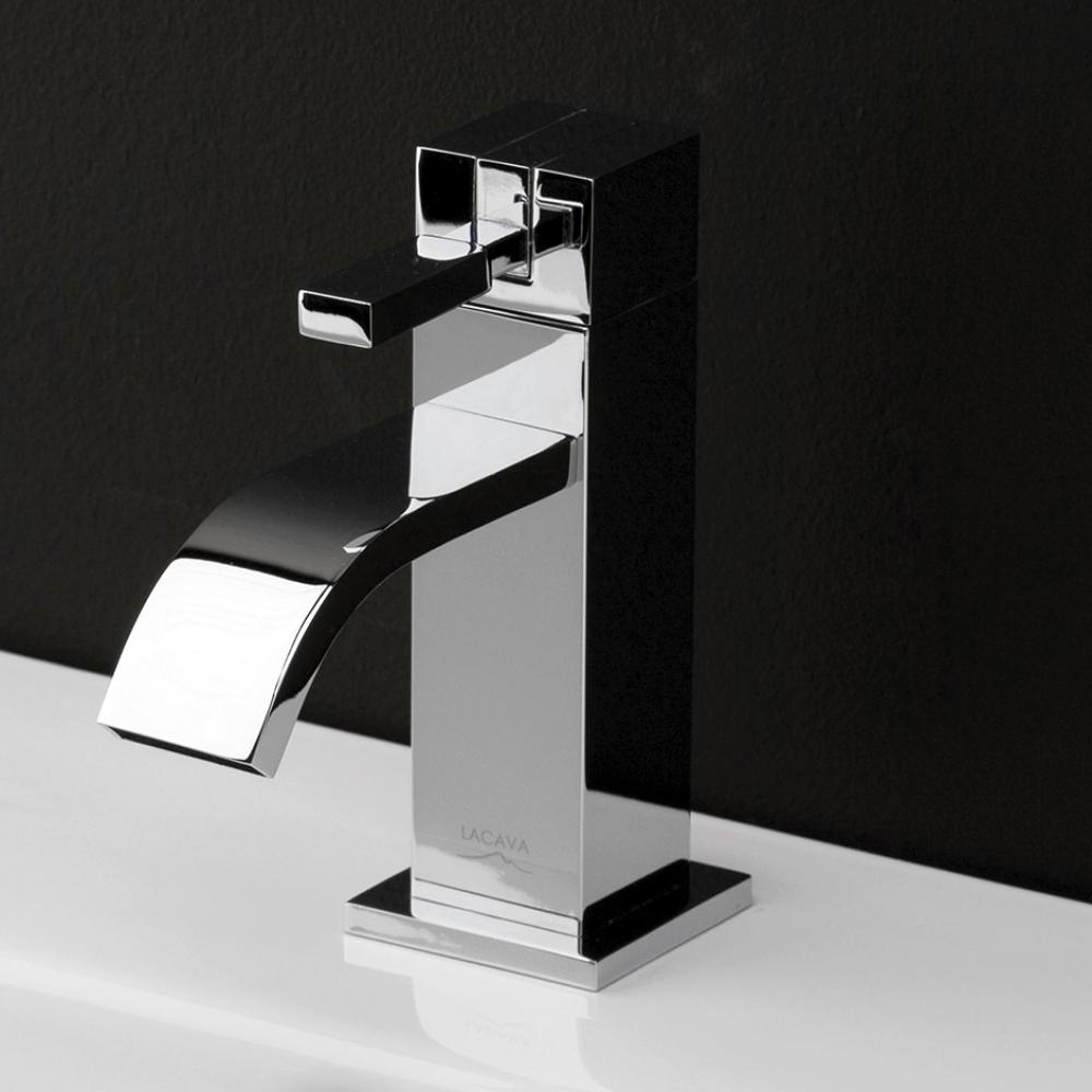 Deck-mount single-hole faucet featuring natural water flow with pop-up. ADA compliant. Water flow