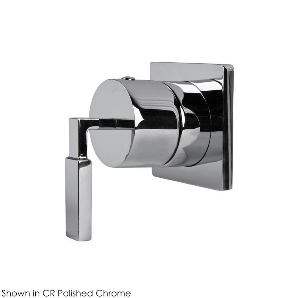 TRIM ONLY - 3-Way diverter valve GPM 10 (43.5 PSI) with square back plate and lever handle