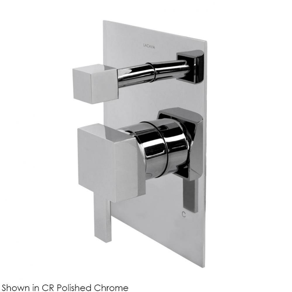 TRIM ONLY - Built-in pressure balancing mixer with 2-way diverter, lever handle and squared backpl