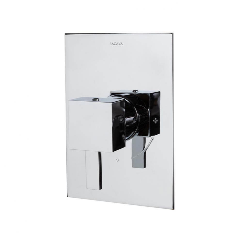 Kubista trim - Built-in progressive pressure balancing mixer with a lever handle and squared backp