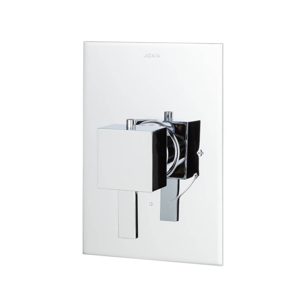 Trim Only - Built-in Thermostatic Valve with Single Handle and Rectangular Backplate. Water Flow R
