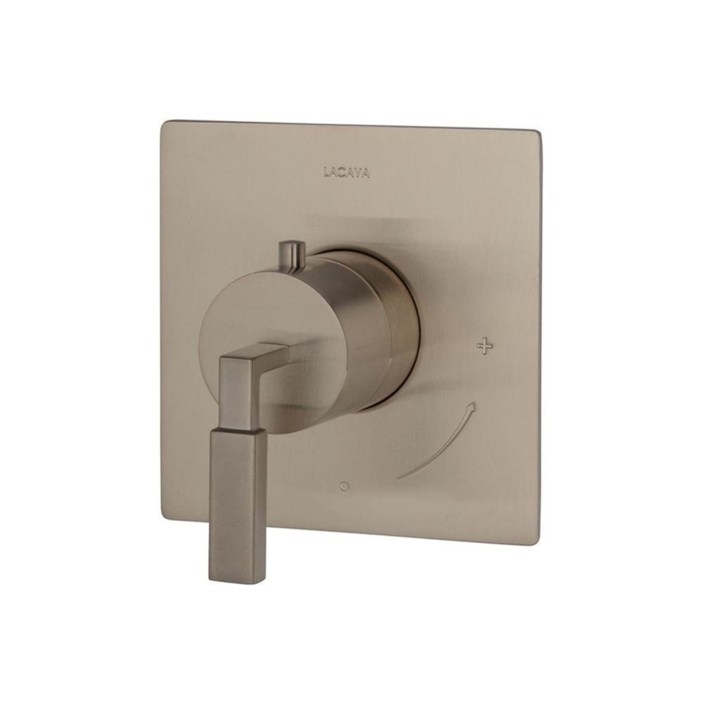 Trim Only - Thermostatic Valve W/1 Way Volume, GPM 9 (60psi) with Rectangular Back Plate and 2 Sta