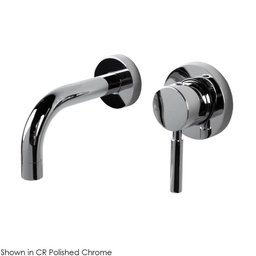 TRIM - Wall-mount two-hole faucet with one lever handle on the right, no backplate.