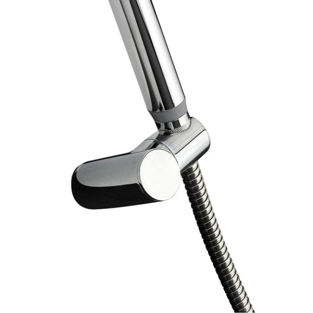 Hook for hand-held shower head. W: 3'', D: 3'', H: 1 3/8''.