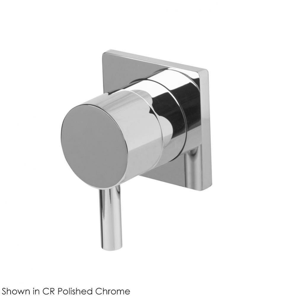 TRIM ONLY - 3-Way diverter valve GPM 10 (43.5 PSI) with round back plate and round lever handle