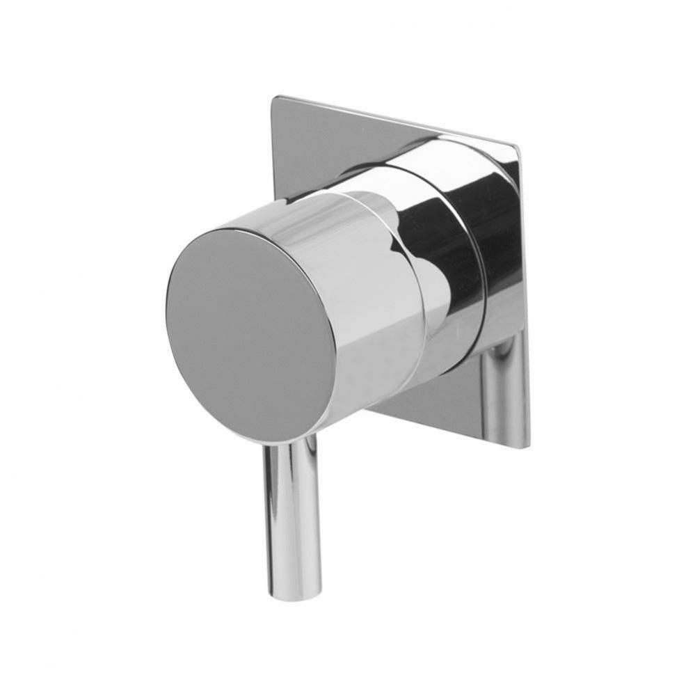 TRIM ONLY - 3-Way diverter valve GPM 10 (43.5 PSI) with round back plate and round lever handle