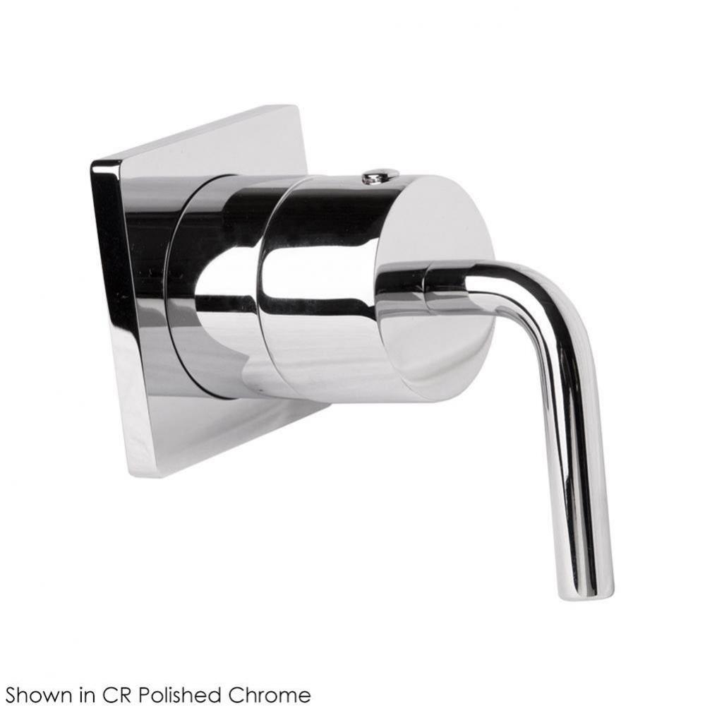TRIM ONLY - 3-way diverter, flow rate 10 GPM (43.5 PST), curved lever handle, square backplate
