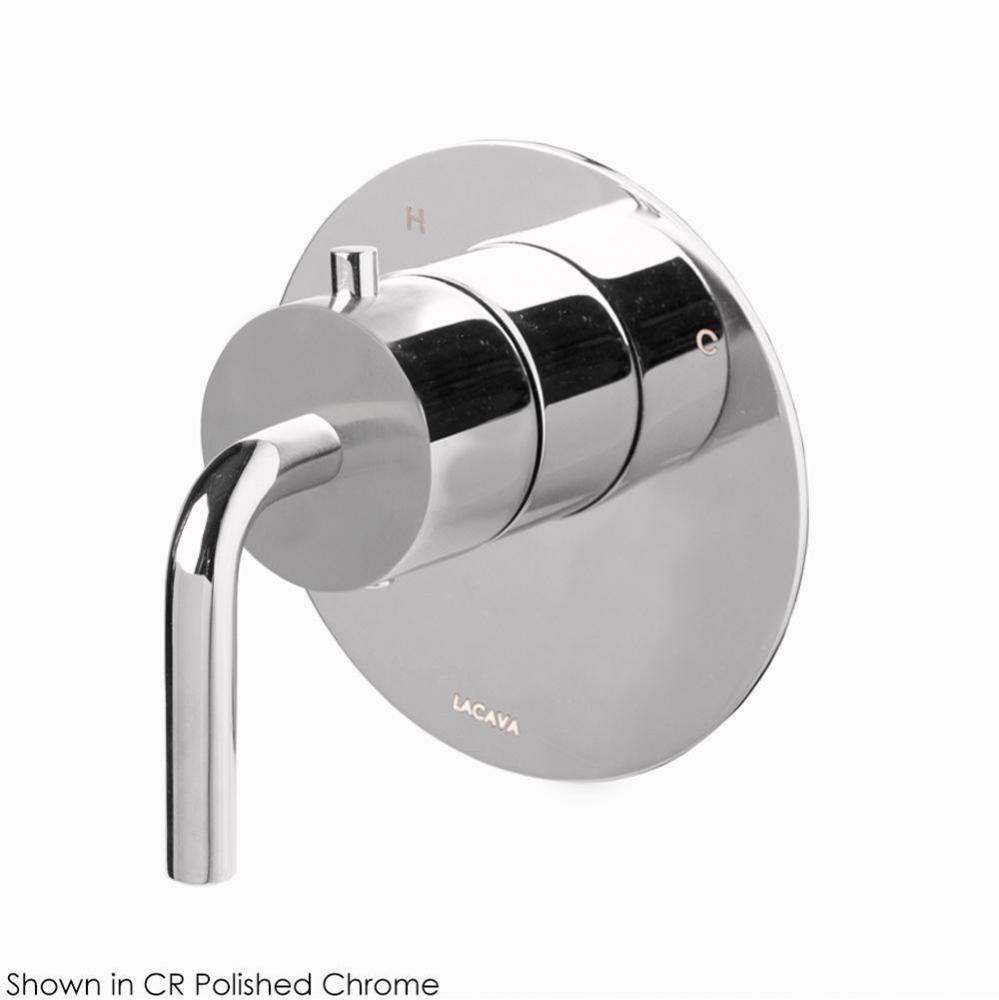 TRIM ONLY - Master shower compact thermostat, flow rate 10 GPM, curved lever handle on round knob,