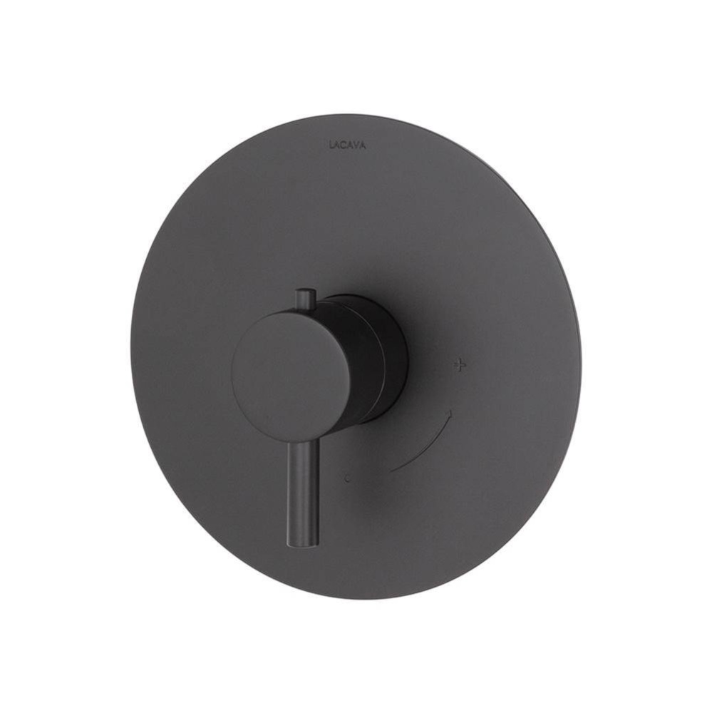 Trim Only - Built-in Thermostatic Valve with Single Handle and Round Backplate. Water Flow Rate: 1