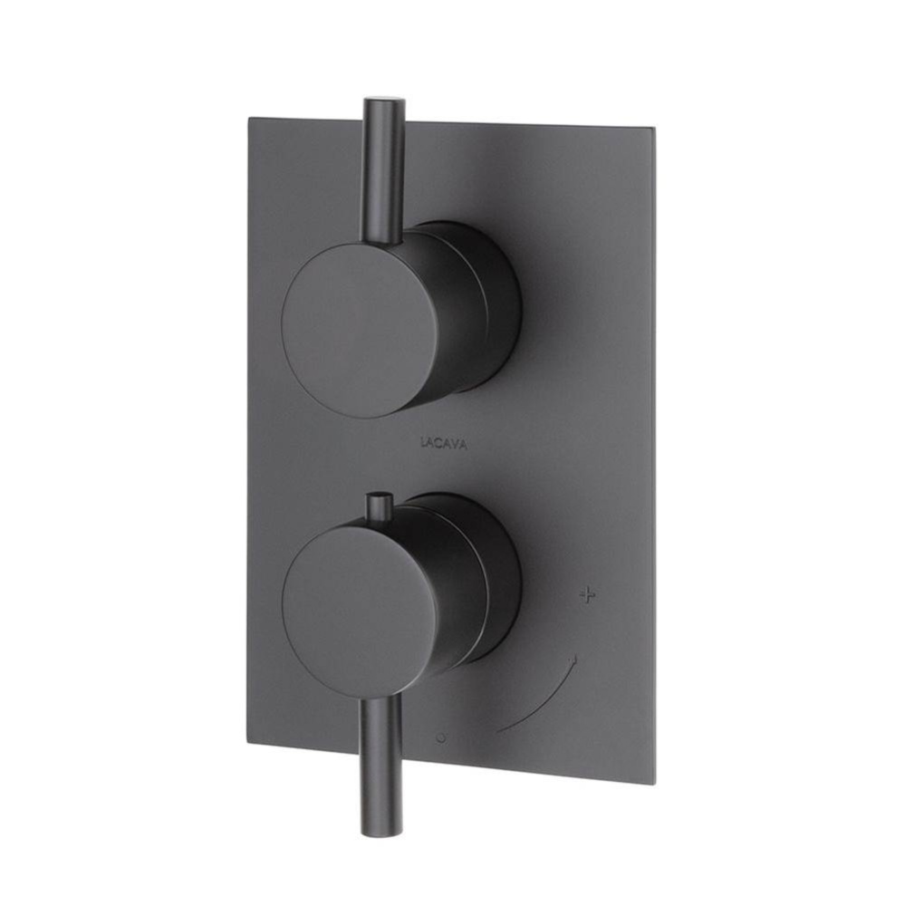Trim Only - Thermostatic Valve W/1 Way Volume, GPM 9 (60psi) with Rectangular Back Plate and 2 Sta