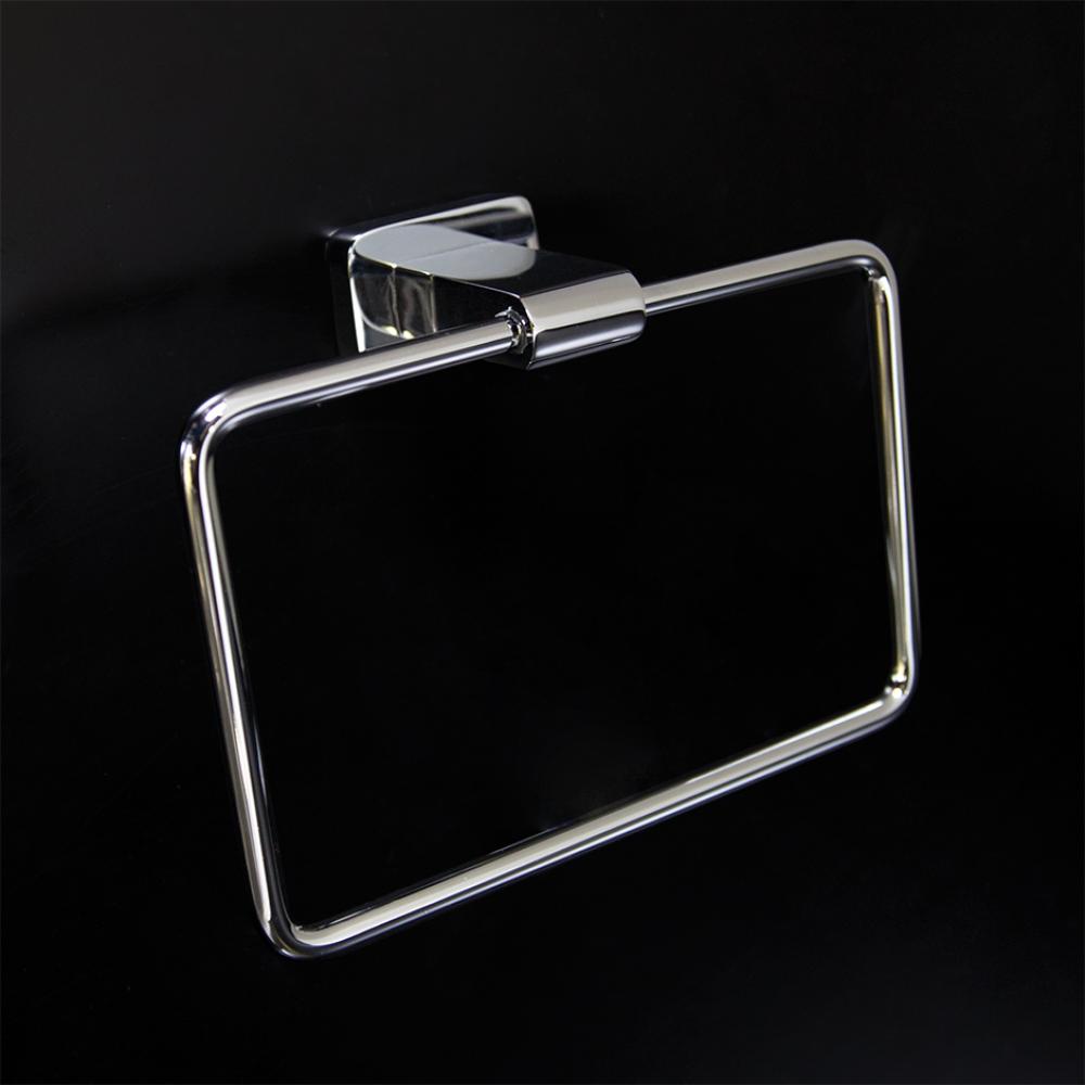 Wall mount towel ring made of chrome plated brass W: 7 1/2'', D: 2 5/8'', H: 5