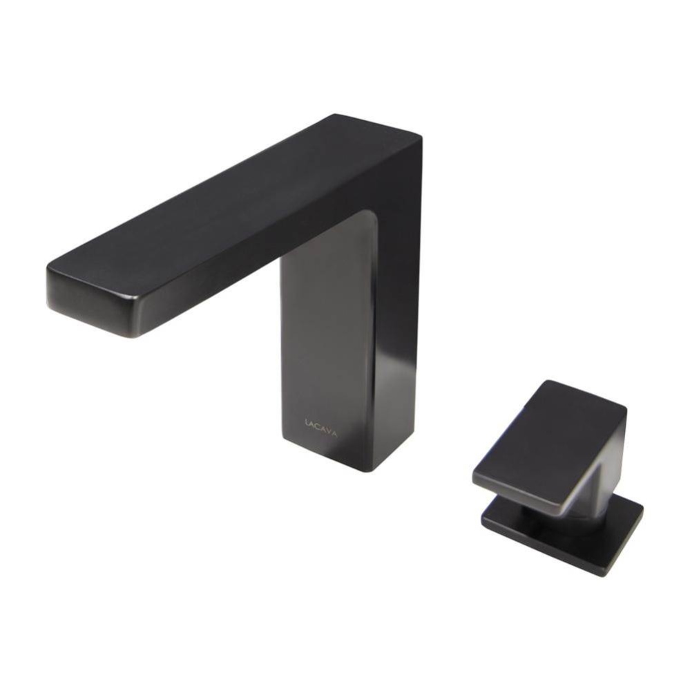 Deck Mount Two Hole Faucet with A Square Neck Spout, Lever Handle, and A Pop Up Drain Spout: 6&apo