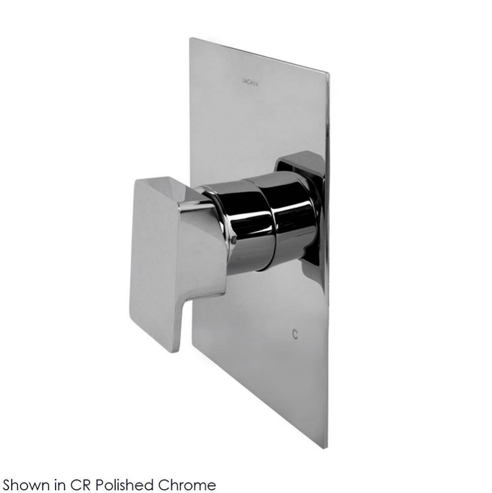 TRIM ONLY - Built-in pressure balancing mixer with a lever handle and squared backplate. Water flo
