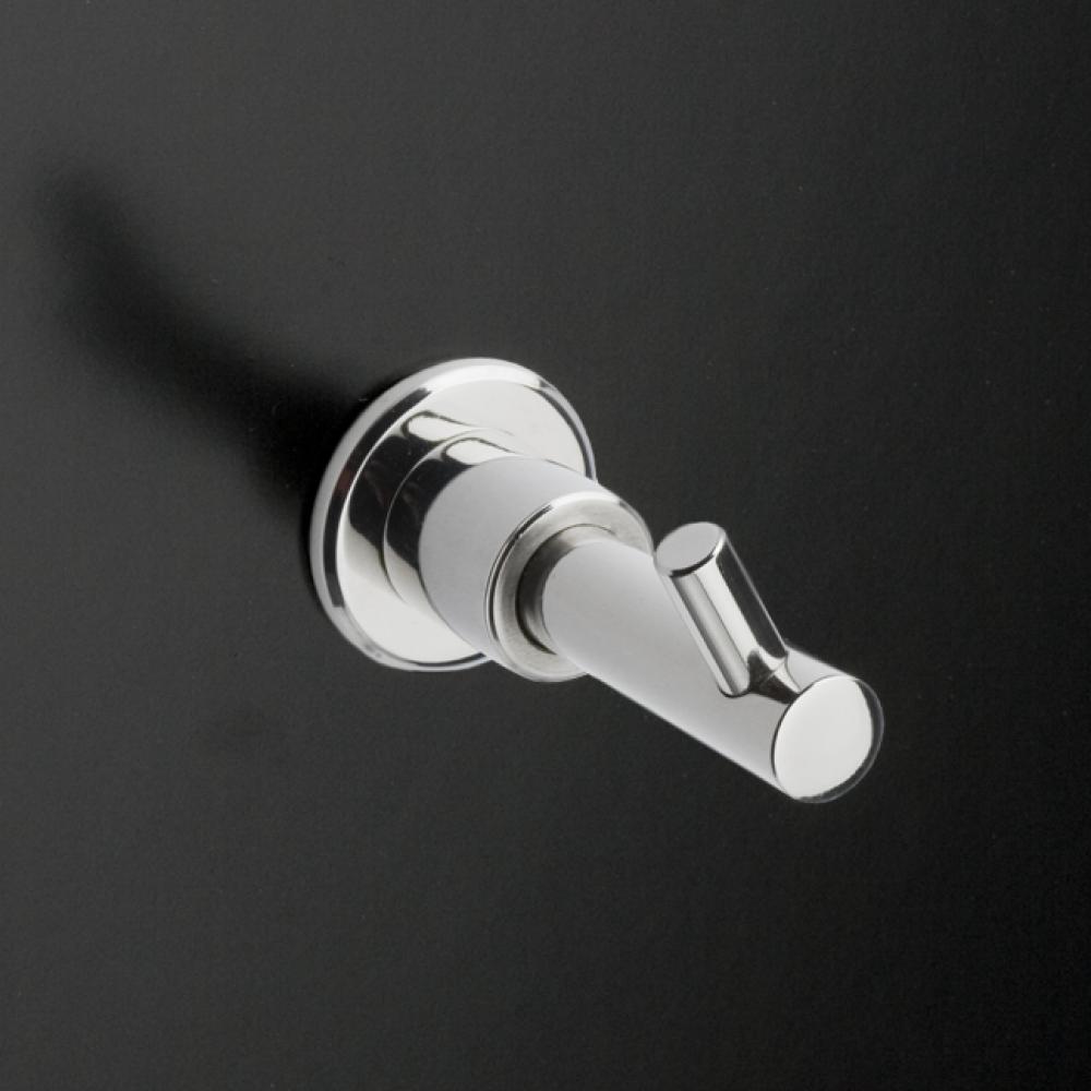 Wall-mount robe hook made of stainless steel.W: 1 3/8'' D:5/8''H: 1 3/4'&