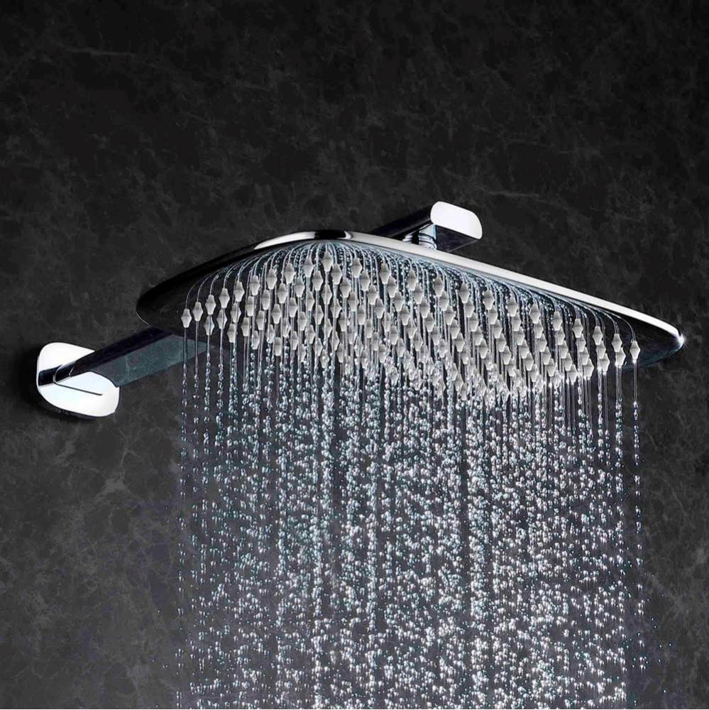 Rectangular shower head 8'' x 12'', arm sold separately.