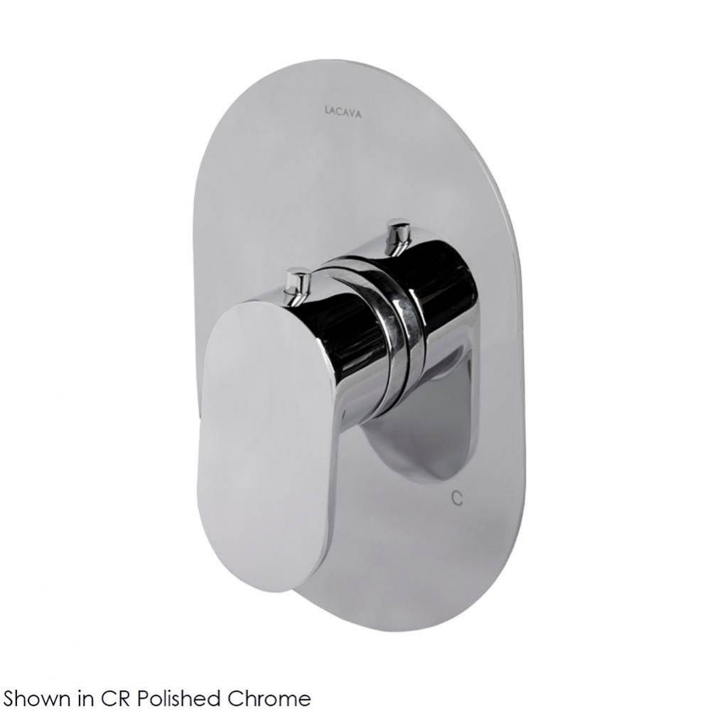 TRIM ONLY - Thermostatic Valve GPM 10 (60PSI) with oblong back plate and oval lever handle