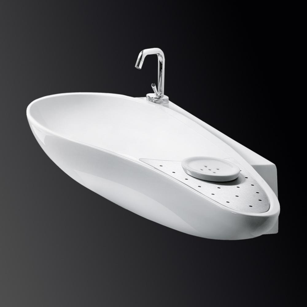 Wall-mount porcelain Bathroom Sink without faucet hole, no overflow. Unfinished back.38 1/2'&