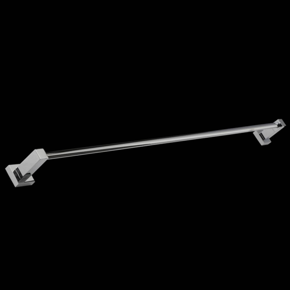 Wall-mount 24 5/8''W towel bar made of chrome plated brass.