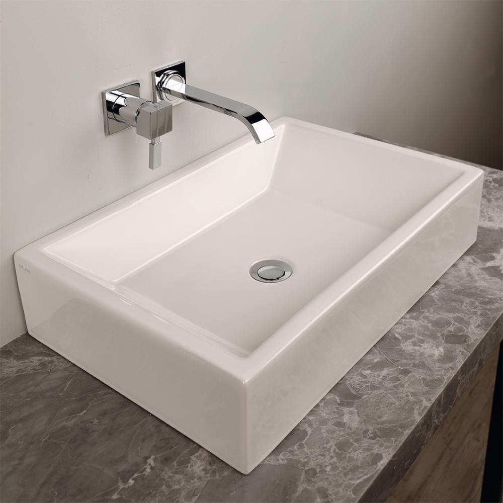 Vessel porcelain Bathroom Sink without an overflow, no faucet holes, 23 5/8 ''W, 15 3/4&