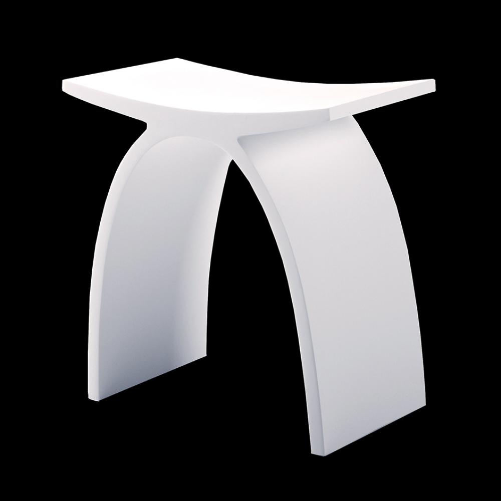 Stool made of solid surface. W: 16 7/8'' D:9'' H:17''