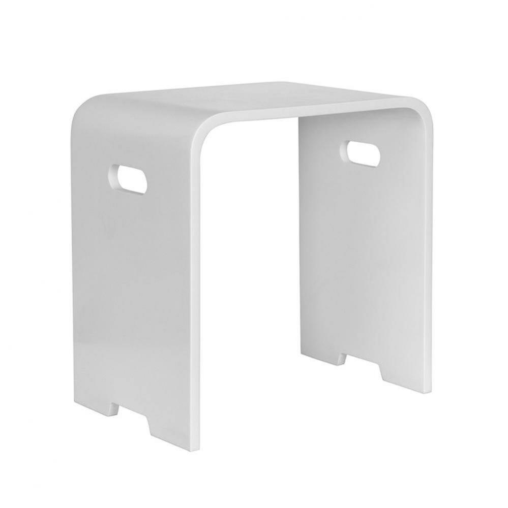 Stool made of solid surface. W: 16 7/8'' D:9'' H:17''