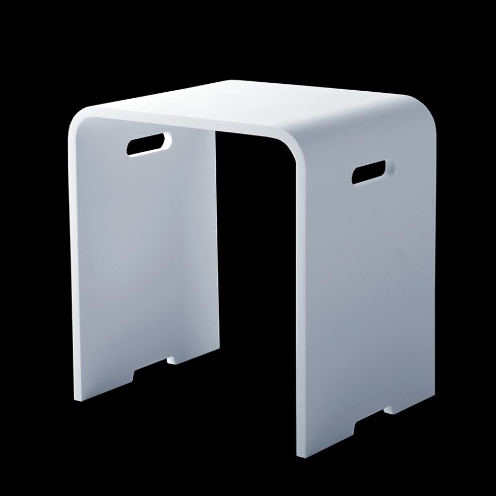Stool made of solid surface. W:16''  D: 11 3/4'' H:17''