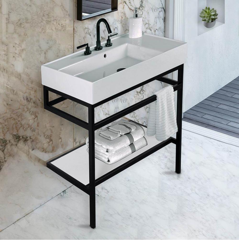 Optional solid surface shelf for metal console stand  AQS-BX-32