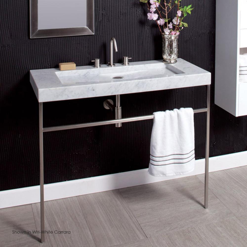 Floor-standing metal console stand with a towel bar (Bathroom Sink 5303 sold separately), made of