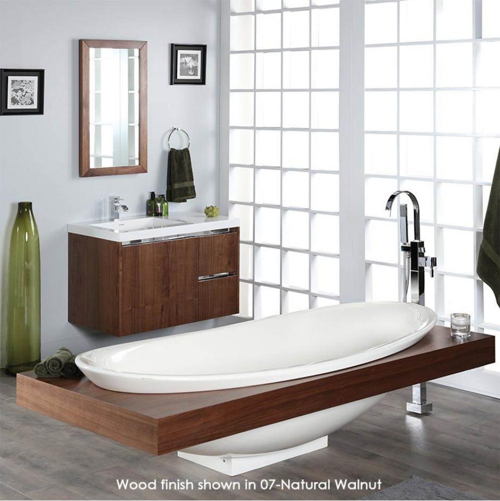 Wooden countertop surround with a cut-out for bathtub 6059