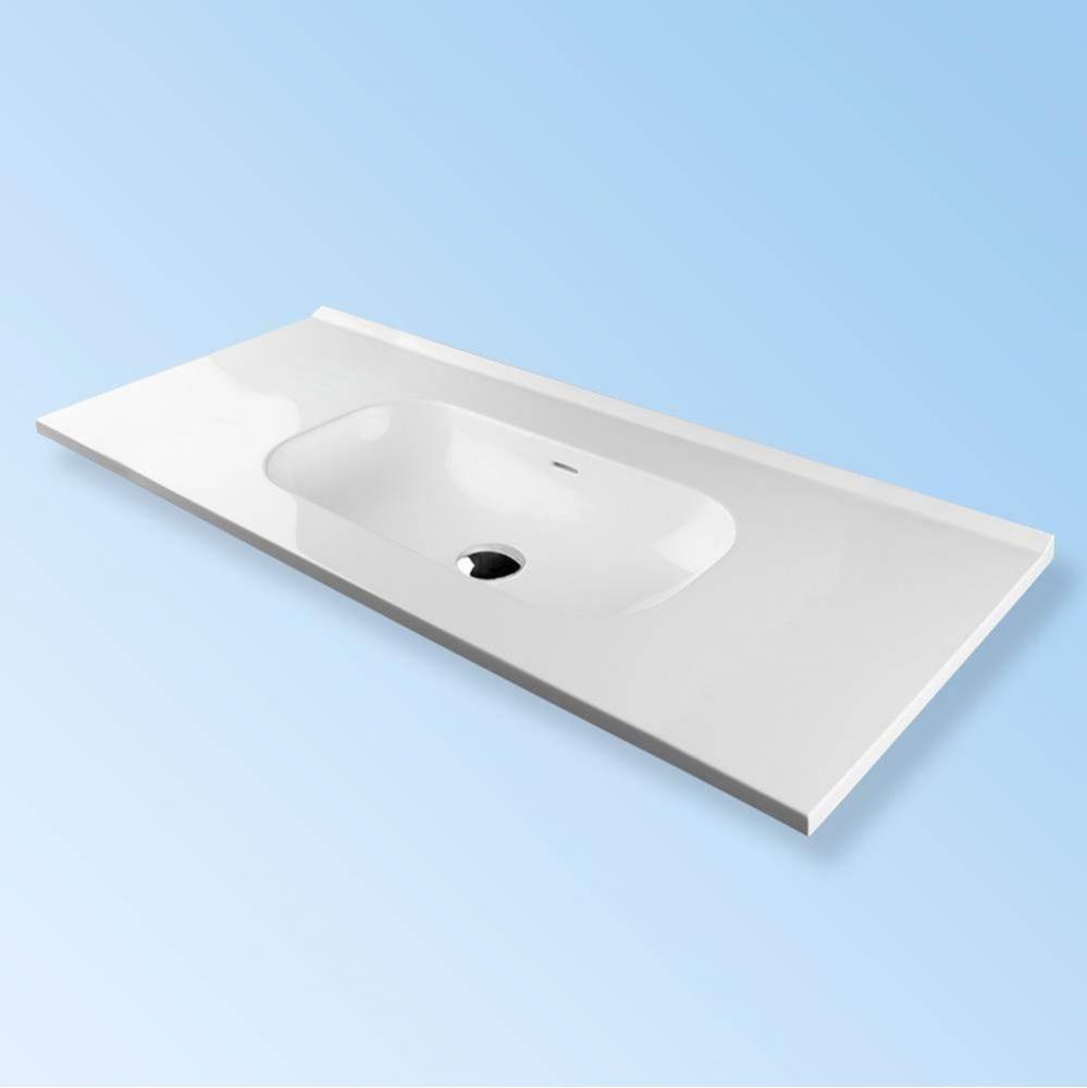 Vanity top solid surface sink with overflow W: 48'' D: 18'' H: 5 1/2'&apo