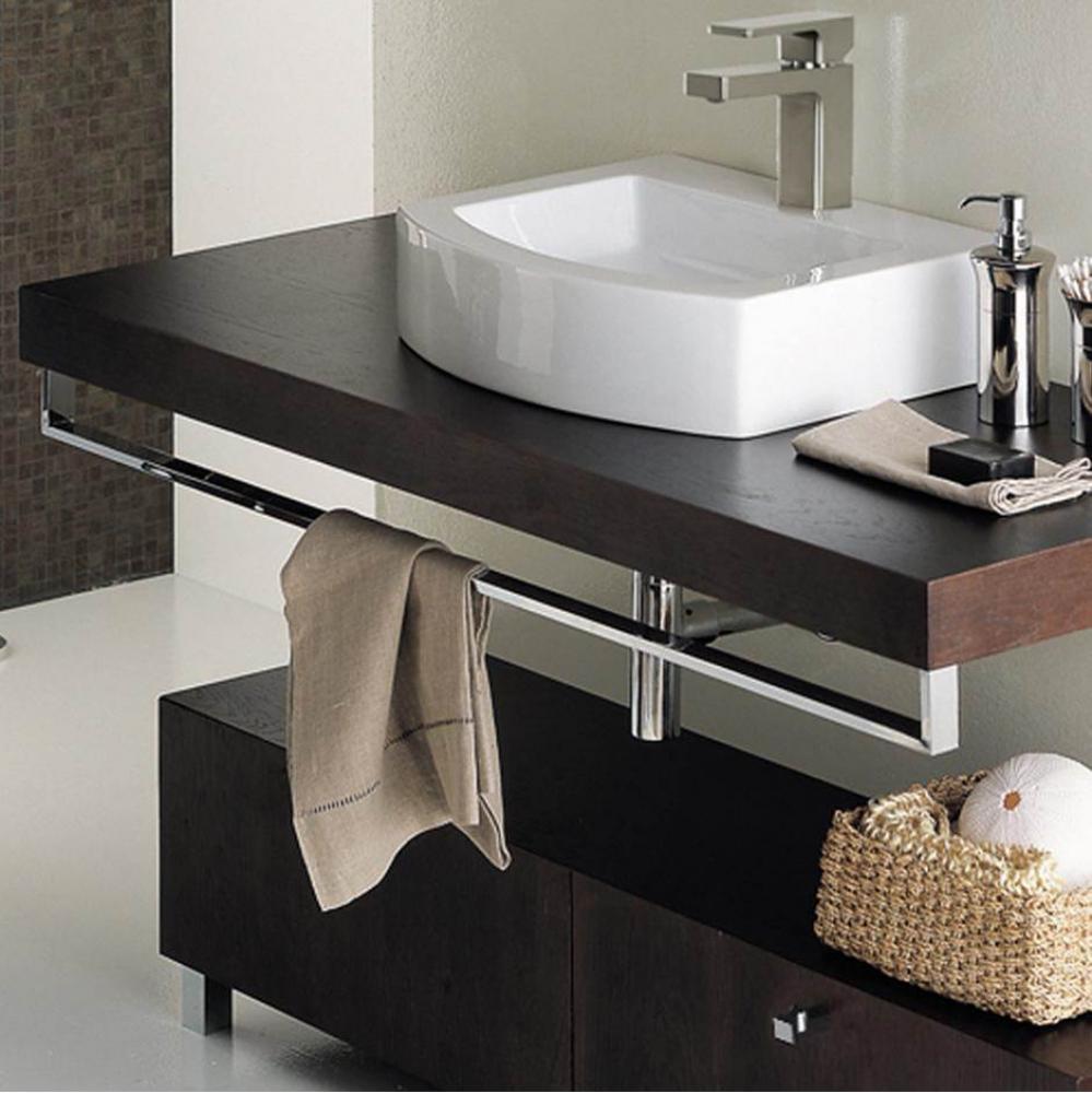 Countertop-mounted metal towel bar, 29''W, 4 7/8''H