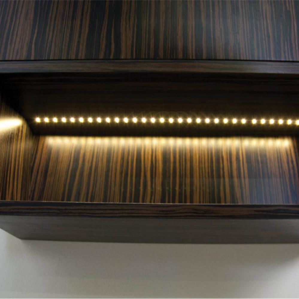 Add-on interior LED lighting, recessed installation with door sensor switch. Sold by length. Call