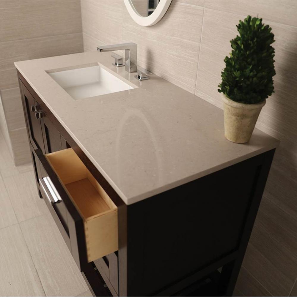 Countertop for vanity STL-F-48L & STL-W-48L, with a cut-out for Bathroom Sink 5452UN. W: 48&ap