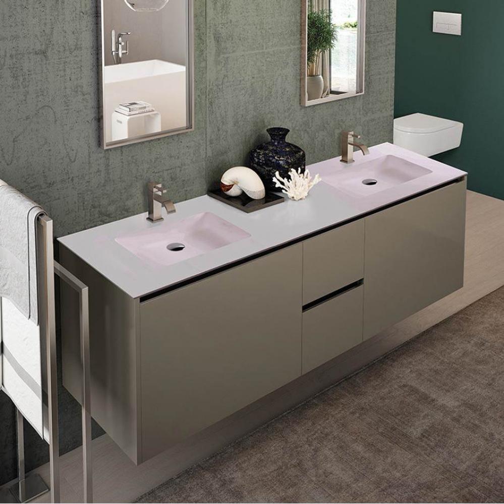 Vanity top solid surface Bathroom Sink with overflow.