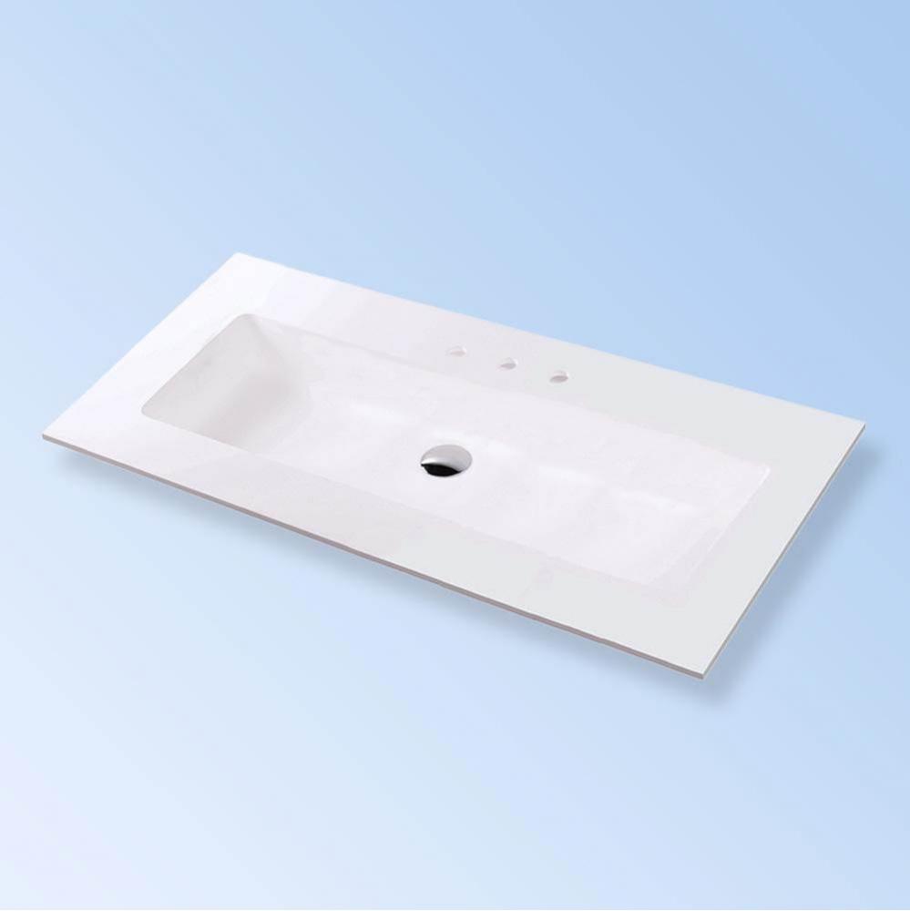 Vanity top solid surface Bathroom Sink with overflow