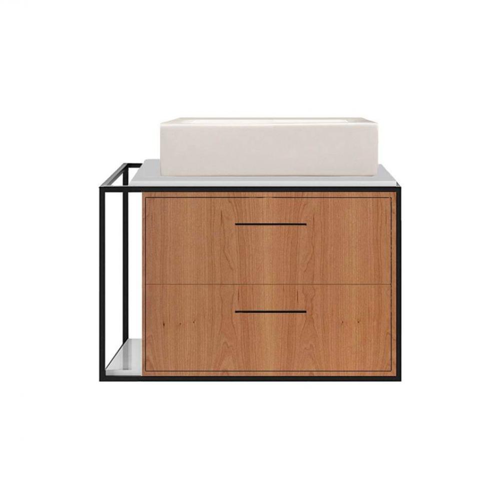 Solid surface countertop for wall-mount under-counter vanity LIN-VS-24R.