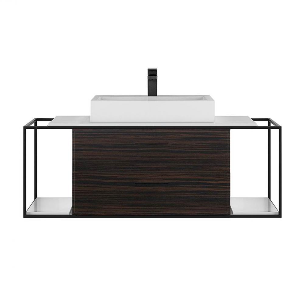 Solid surface countertop for wall-mount under-counter vanity LIN-VS-48.