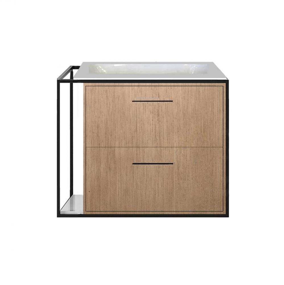 Cabinet of wall-mount under-counter vanity LIN-UN-24R with sink on the right