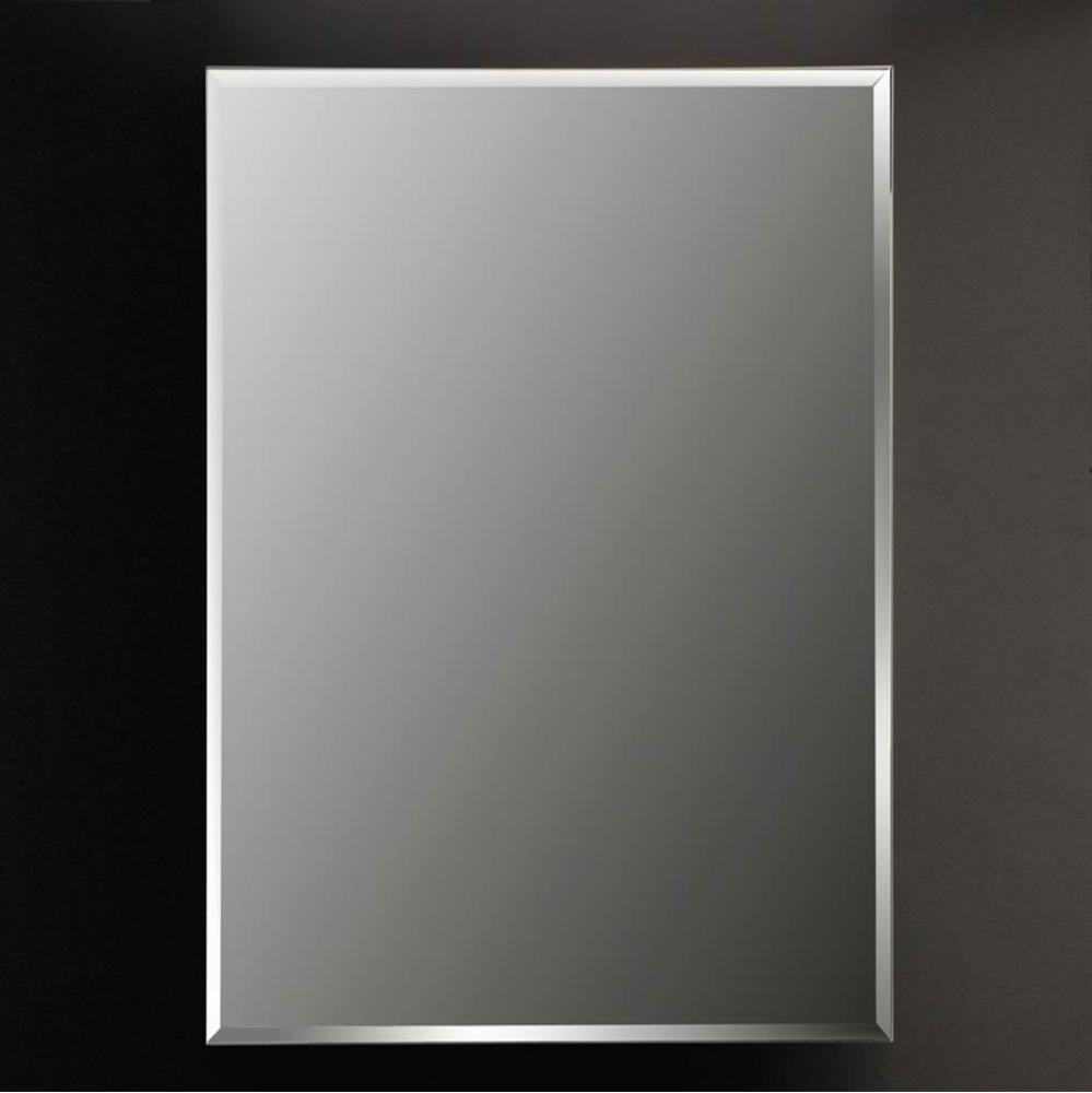 Wall- mount beveled mirror with chrome edges. W; 23'', H: 34'', D: 1'&apo