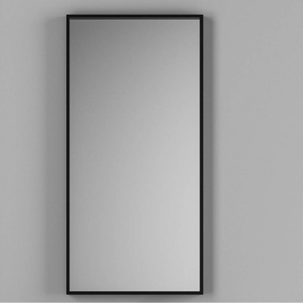 Wall-mount mirror in wooden or metal frame. W:19'', H:34'', D: 2''.