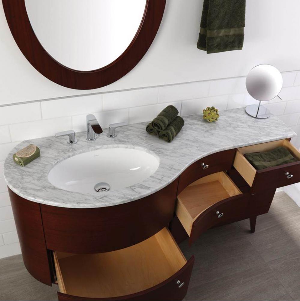 Countertop for vanity FLO-F-60L, with a cut-out for Bathroom Sink 33LA, 60 1/2''W, 21 3/