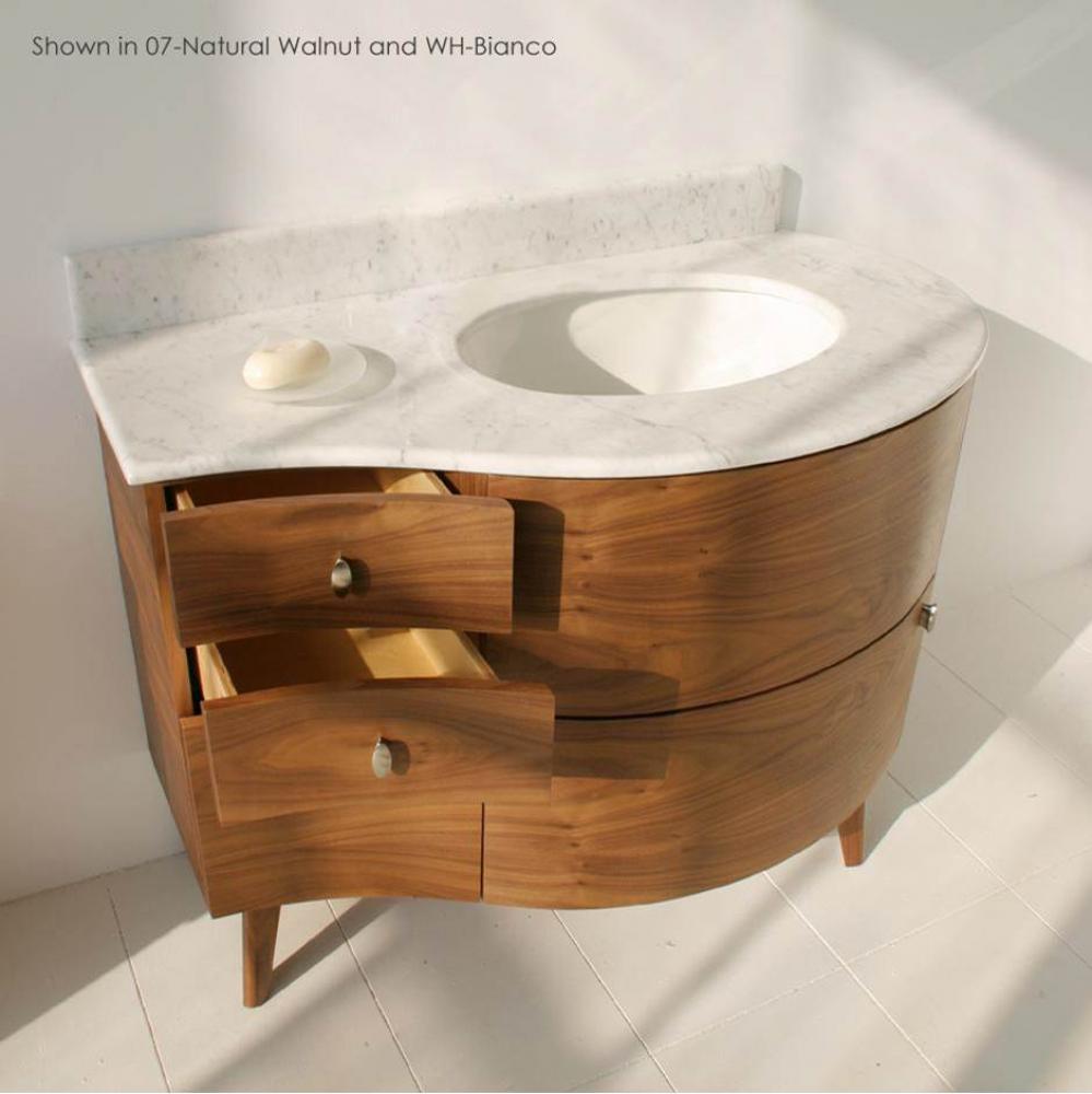 Countertop for vanity FLO-F-42R, with a cut-out for Bathroom Sink 33LA,  42 1/2''W, 21 3